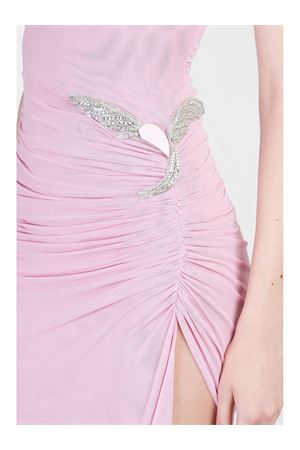 Midi dress asimmetrico rosa DAVID KOMA | SS25DK02DSOFTPINKPINKSILVER